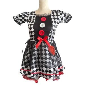 Queen of Hearts Marionette Doll Dress Halloween Costume Size S Cosplay